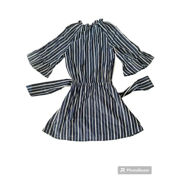 The Jetset Diaries Night Sky With Silver Stripe Kensington Mini Dress Size Large - Picture 7 of 7
